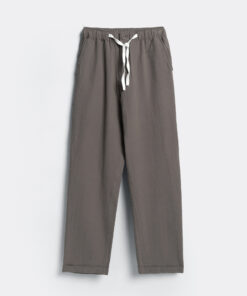 Linen Ankle Pants Dark Brown