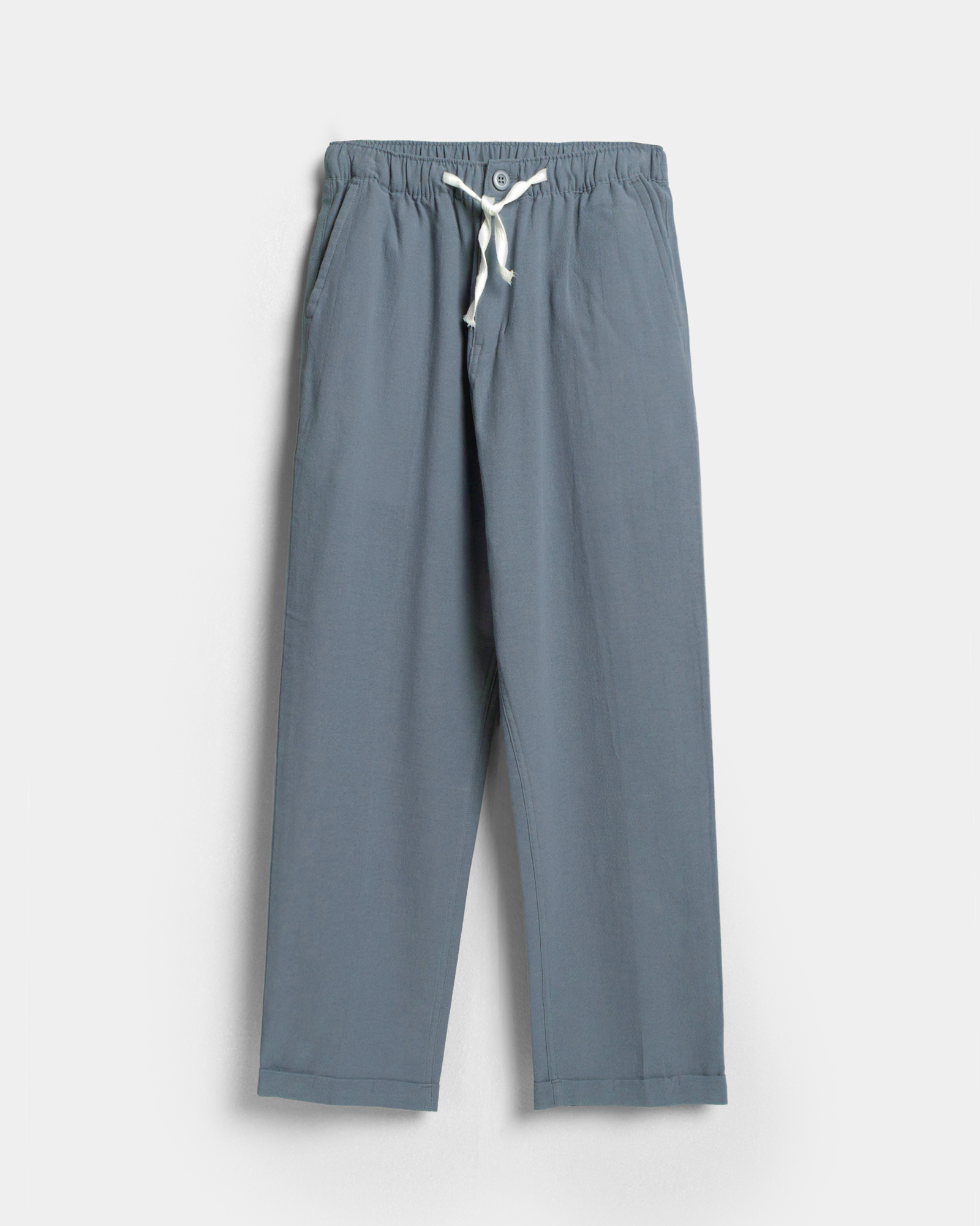 Linen Ankle Pants Pale Blue