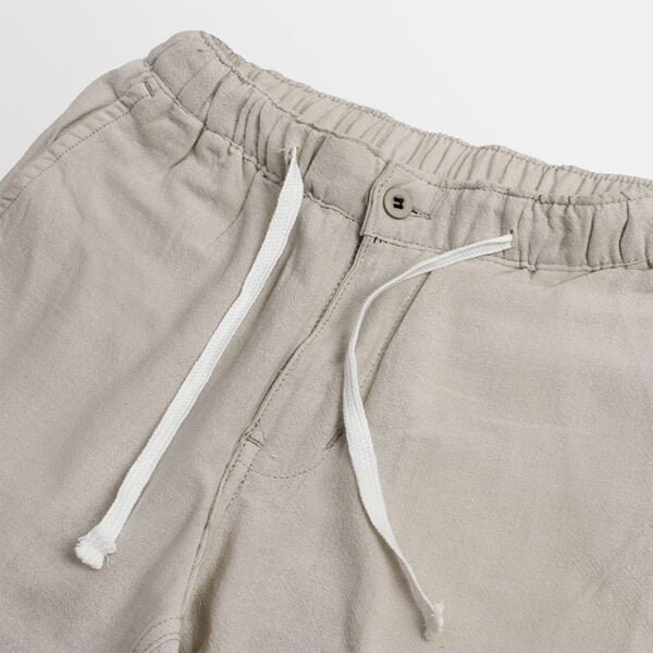Linen Ankle Pants Cream - Traveology – Offcial Store