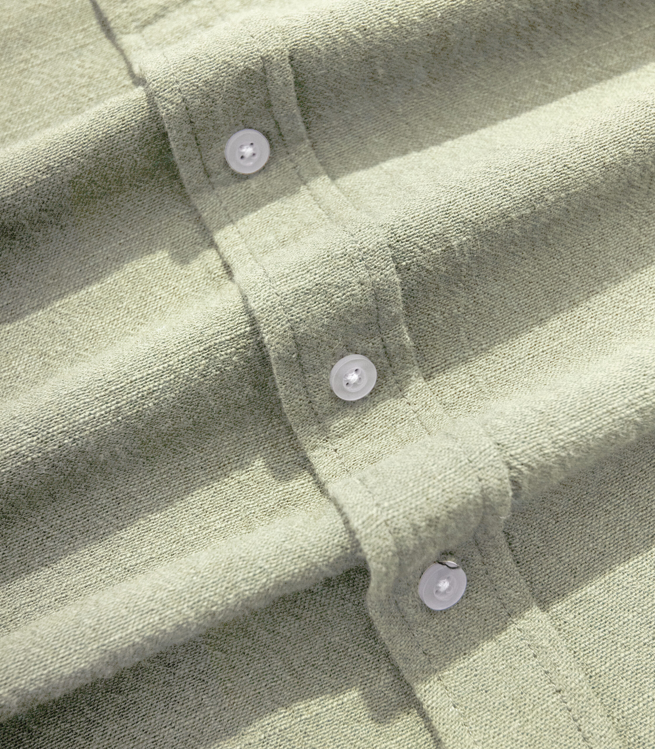 Cotton Linen Shirt Matcha - Gambar 2