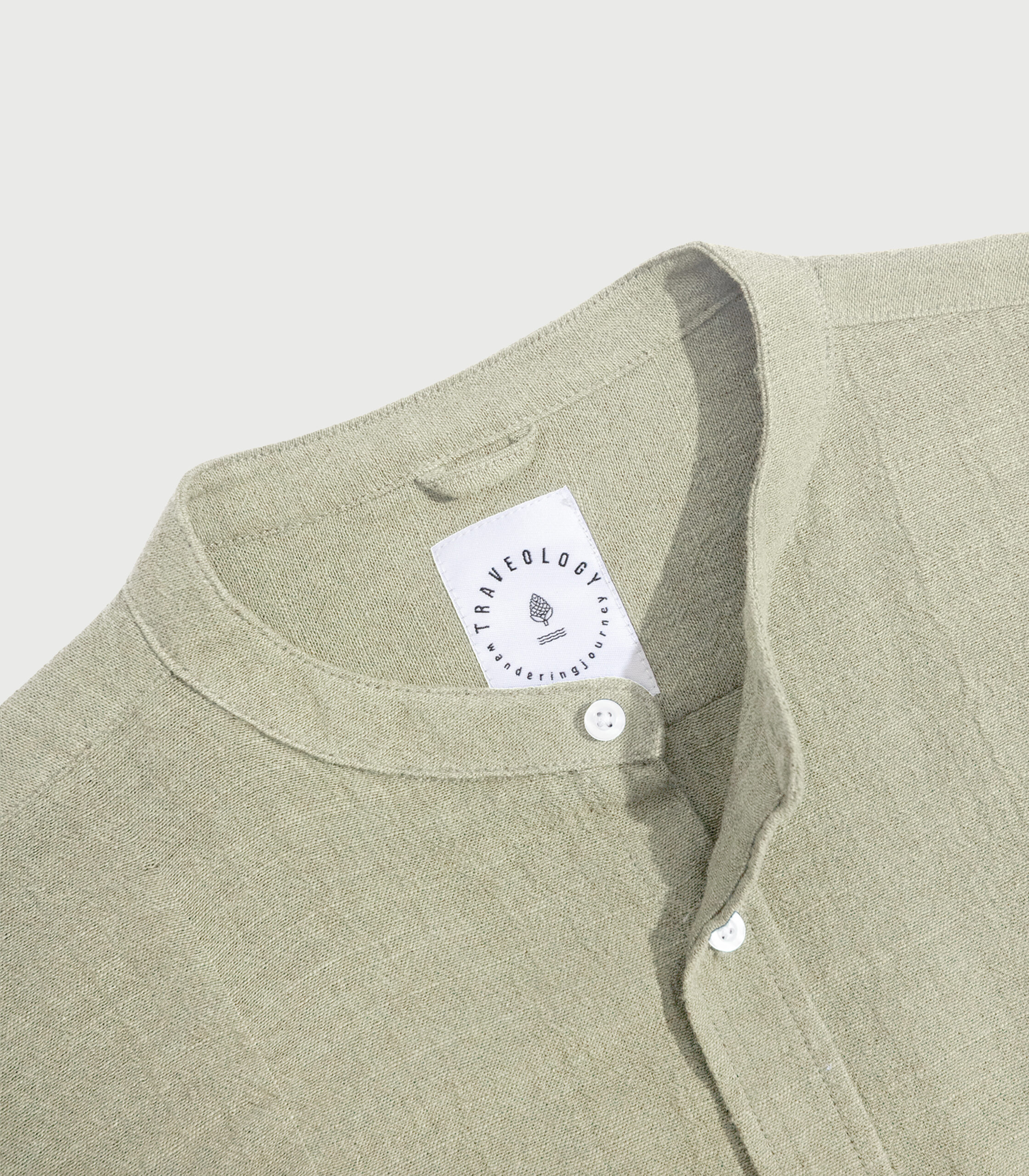 Cotton Linen Shirt Matcha - Gambar 3