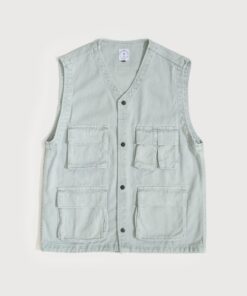 Multi Pocket Vest Blue