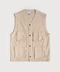 Multi Pocket Vest Cream