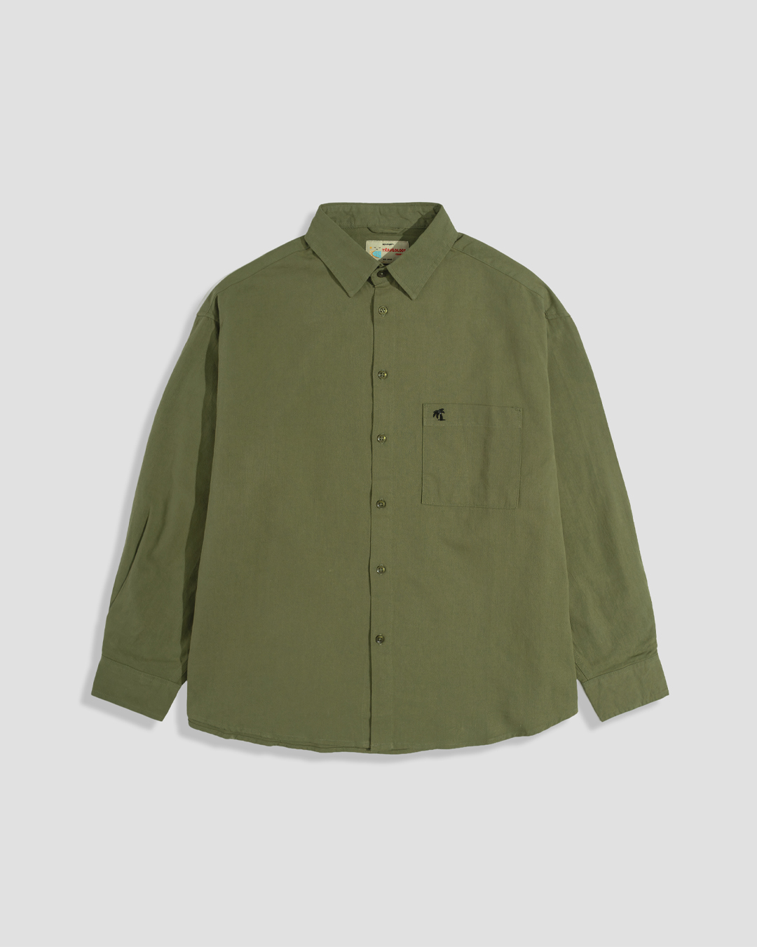 Oversized Shirt Dark Green