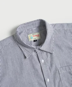 Alternative view of Boxy Stripe Shirt Dark Grey