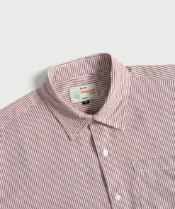 Alternative view of Boxy Stripe Shirt Red